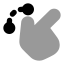 Drag icon with bulk rounded style