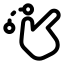 Drag icon with stroke rounded style