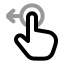 Dragleft icon with twotone rounded style
