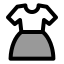 Dress icon with duotone standard style