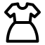 Dress icon with stroke standard style