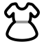 Dress icon with twotone rounded style