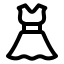 Dress icon with stroke standard style