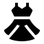 Dress icon with solid sharp style