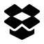 Dropbox icon with solid sharp style