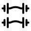 Dumbbell icon with duotone rounded style