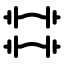 Dumbbell icon with stroke rounded style