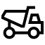 Dumptruck icon with stroke sharp style