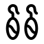 Earrings icon with stroke rounded style