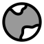 Earth icon with duotone standard style