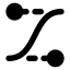 Easecurvecontrolpoints icon with solid standard style