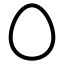 Egg icon with stroke standard style