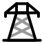 Electrictower icon with bulk rounded style
