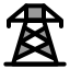 Electrictower icon with duotone rounded style