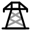 Electrictower icon with twotone rounded style