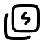 Electricitystack icon with stroke rounded style