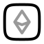 Ethereumrectangle icon with twotone rounded style
