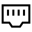Ethernetport icon with stroke sharp style