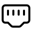 Ethernetport icon with stroke standard style