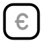 Eurosquare icon with twotone rounded style