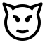 Evil icon with stroke sharp style