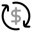 Exchangedollar icon with twotone rounded style