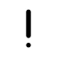 Exclamationmark icon with solid standard style