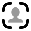 Faceid icon with bulk rounded style