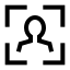 Faceid icon with stroke sharp style