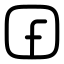 Facebook icon with stroke rounded style