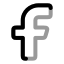 Facebook icon with twotone rounded style