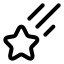 Fallingstar icon with stroke rounded style