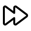 Fastforward icon with stroke standard style