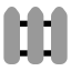 Fence icon with bulk rounded style