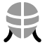 Fencingmask icon with bulk rounded style