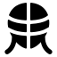 Fencingmask icon with solid rounded style
