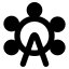 Ferriswheel icon with solid rounded style