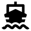 Ferryboat icon with solid sharp style
