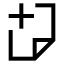 Fileadd icon with stroke sharp style