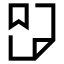 Filebookmark icon with stroke sharp style