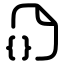 Filebracescorner icon with stroke rounded style