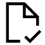 Filecheckcorner icon with stroke sharp style