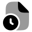 Fileclock icon with bulk rounded style