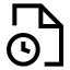 Fileclock icon with stroke sharp style