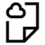 Filecloud icon with stroke sharp style