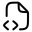 Filecodecorner icon with stroke rounded style