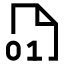 Filedigit icon with stroke sharp style