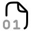 Filedigit icon with twotone rounded style