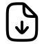 Filedown icon with stroke rounded style