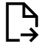 Fileexport icon with stroke sharp style
